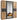 KLEIDERSCHRANK 6-türig Graphitfarben, Eichefarben  - Eichefarben/Silberfarben, Basics, Holzwerkstoff/Kunststoff (180/208/58cm) - MID.YOU