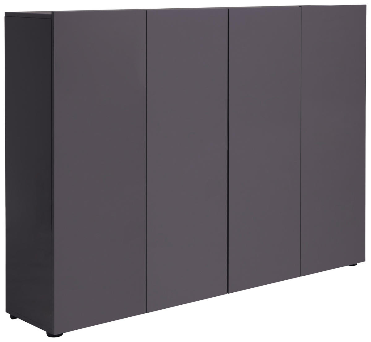 SCHUHSCHRANK Anthrazit  - Anthrazit/Schwarz, Design, Holzwerkstoff/Kunststoff (160/115/34cm) - Xora