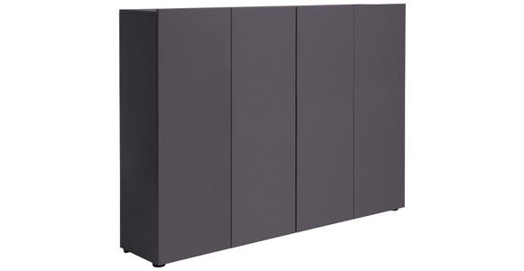 SCHUHSCHRANK in 160/115/34 cm - Anthrazit/Schwarz, Design, Holzwerkstoff/Kunststoff (160/115/34cm) - Xora