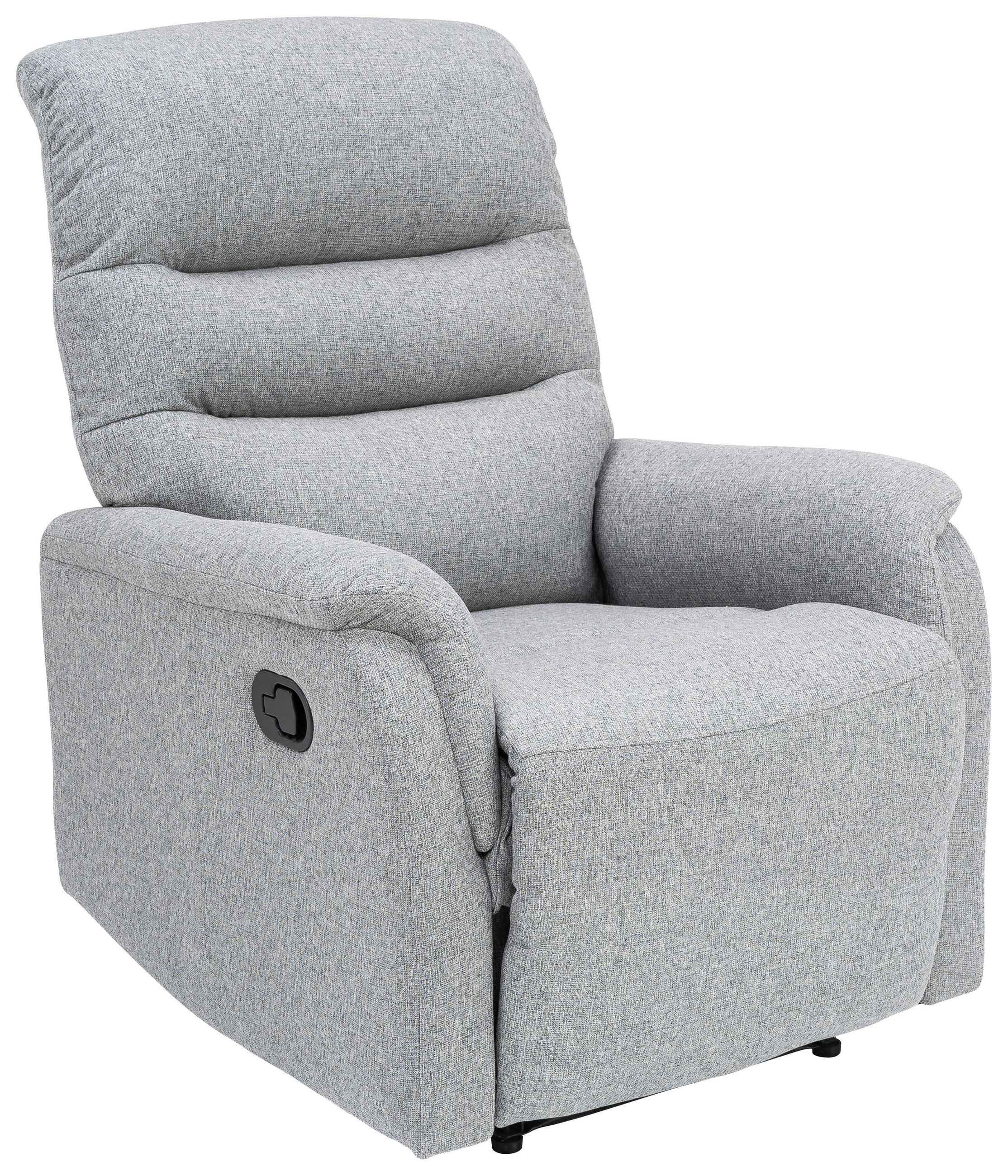 FERNSEHSESSEL Webstoff Grau  - Schwarz/Grau, KONVENTIONELL, Textil/Metall (78,5/105-84/91-162,5cm) - P & B