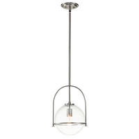 HÄNGELEUCHTE Elstead Somerset 28.9/50.3 cm   - Nickelfarben, Design, Glas/Metall (28.9/50.3cm) - Elstead Lighting