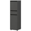 MIDISCHRANK 33/121/34 cm  - Graphitfarben/Schwarz, MODERN, Holzwerkstoff/Metall (33/121/34cm) - Germania