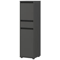 MIDISCHRANK 33/121/34 cm  - Graphitfarben/Schwarz, MODERN, Holzwerkstoff/Metall (33/121/34cm) - Germania
