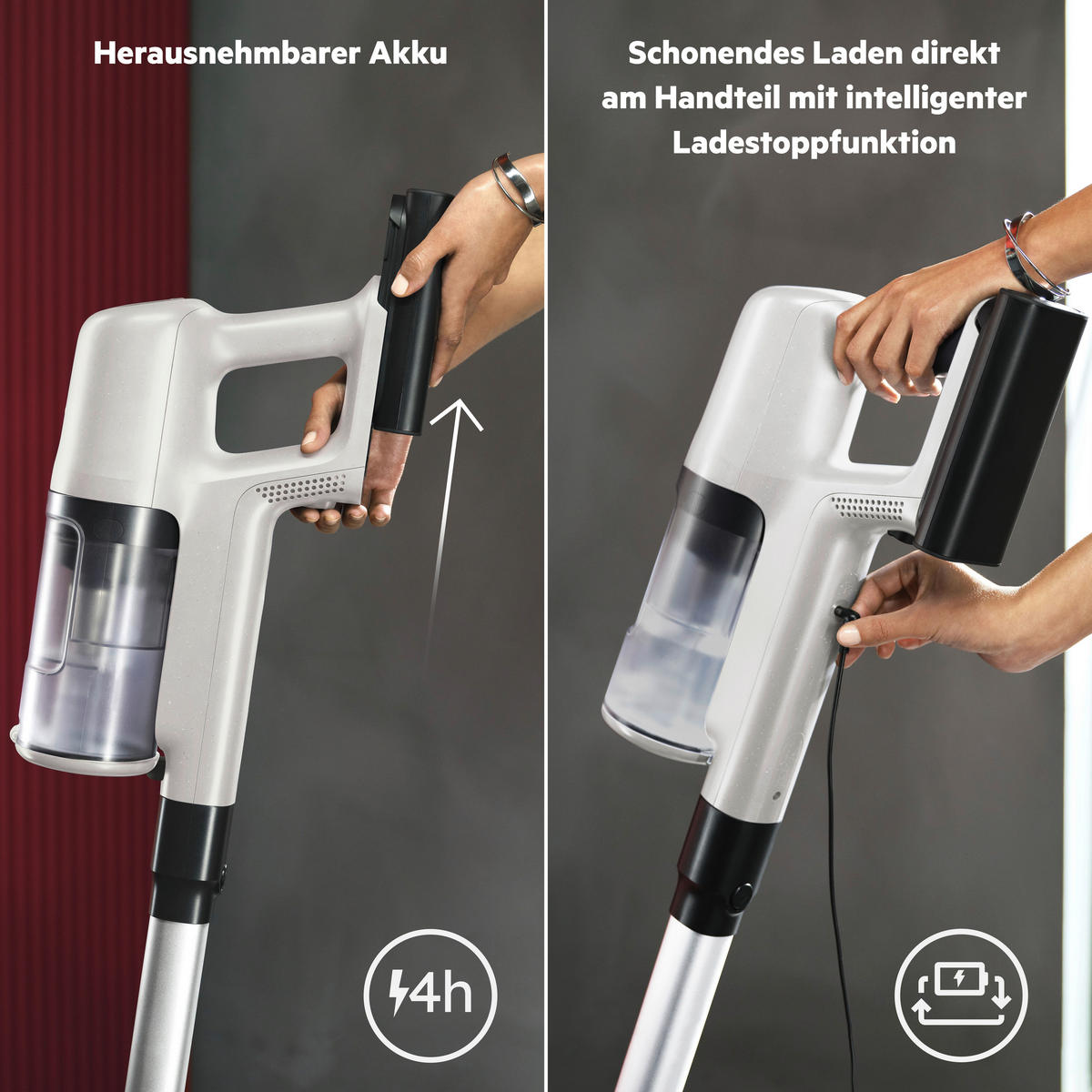 AKKU-BODENSTAUBSAUGER AP61CB21WS  - Dunkelgrau/Weiß, Basics, Kunststoff (25/106/26,2cm) - AEG