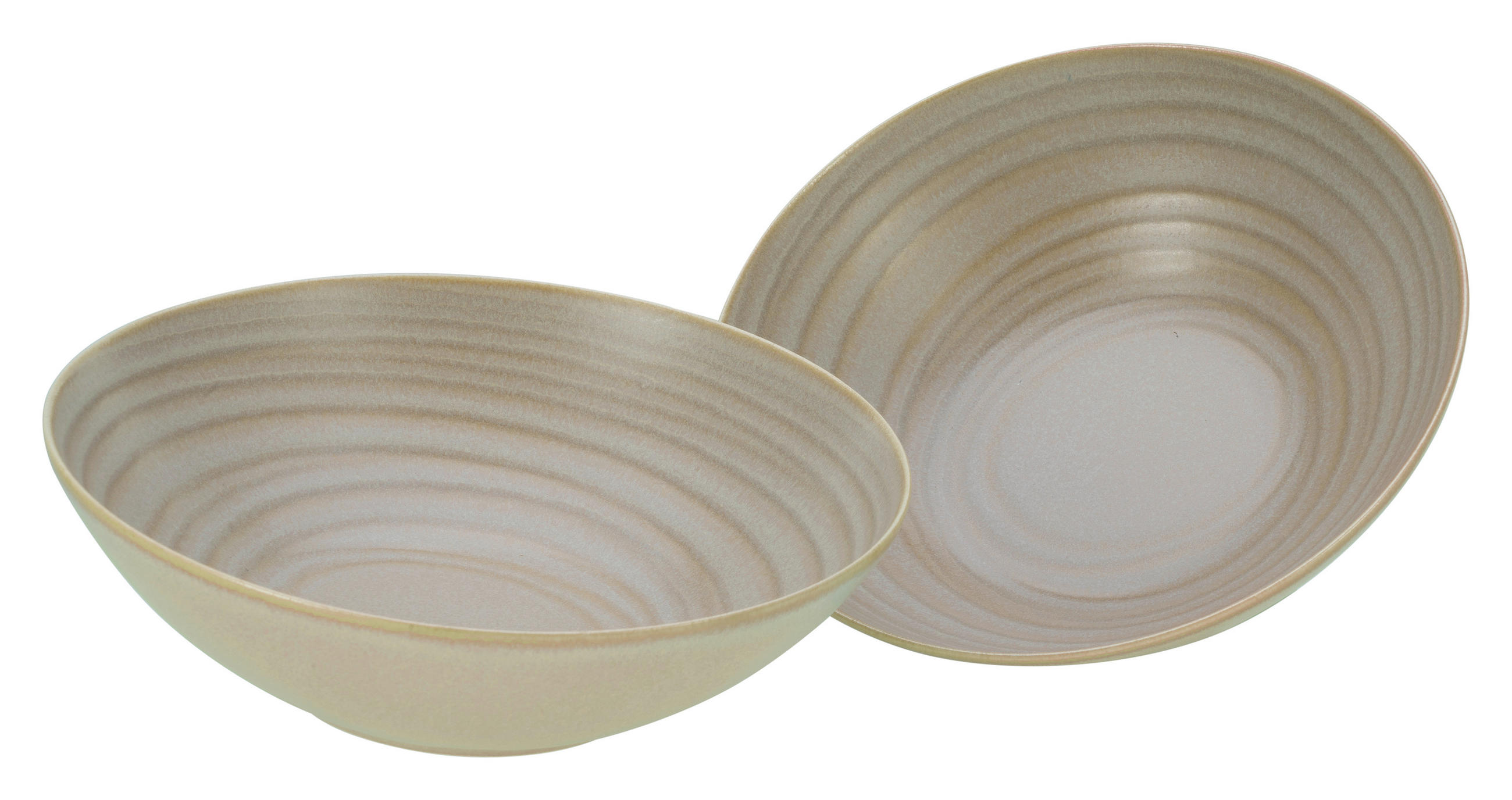 SCHÜSSELSET 2-teilig  26,5/28/15 cm  - Hellbraun, Basics, Keramik (26,5/28/15cm) - Creatable