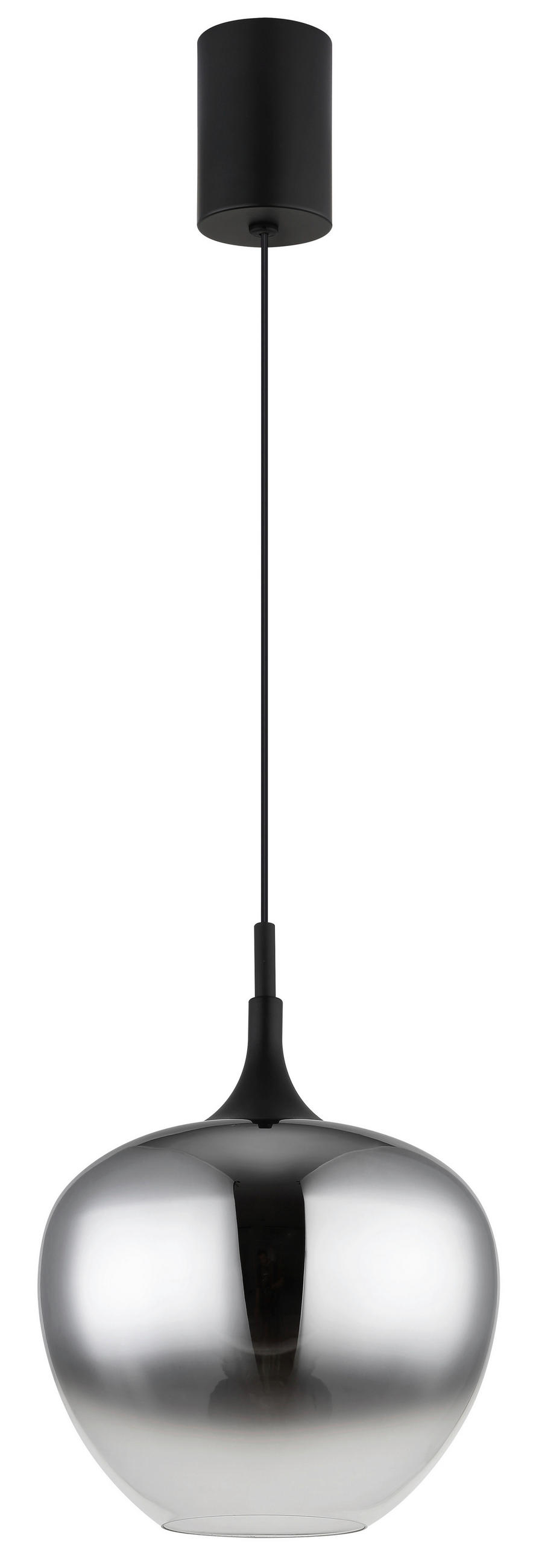 HÄNGELEUCHTE Maxy 29/150 cm  - Klar/Schwarz, Design, Glas/Kunststoff (29/150cm) - Globo