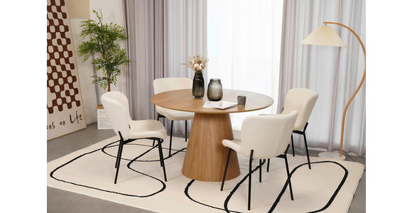 ESSTISCH 120/120/75 cm Echtholz, Nachbildung  Holzwerkstoff, Holz rund Eichefarben  - Eichefarben, Design, Holz/Holzwerkstoff (120/120/75cm) - Xora