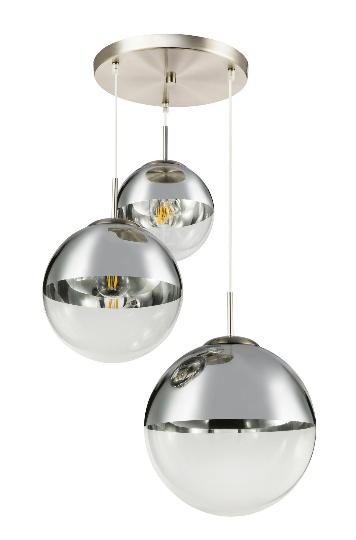 HÄNGELEUCHTE 51/120 cm   - Klar/Chromfarben, Design, Glas/Metall (51/120cm) - Modern Living
