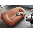2-SITZER-SOFA in Flachgewebe Rostfarben  - Rostfarben/Schwarz, KONVENTIONELL, Kunststoff/Textil (223/79/94cm) - Carryhome