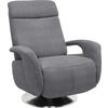 RELAXSESSEL in Textil Grau  - Edelstahlfarben/Grau, Konventionell, Textil/Metall (84/109/88cm) - Beldomo System
