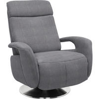 RELAXSESSEL Chenille, Flachgewebe    - Edelstahlfarben/Grau, KONVENTIONELL, Textil/Metall (84/109/88cm) - Livetastic