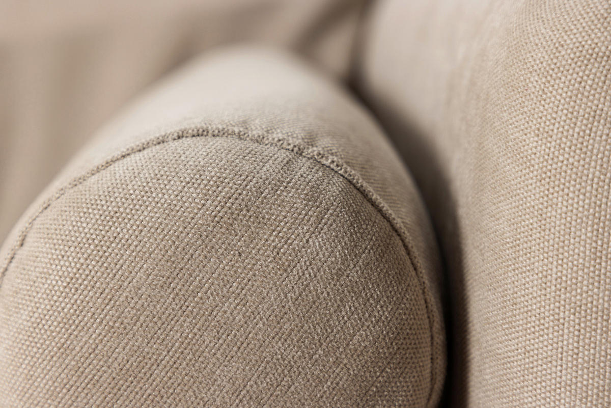 2-SITS SOFFA i metall, textil svart, beige  - beige/svart, Design, metall/textil (209.5/86/87cm) - Livetastic