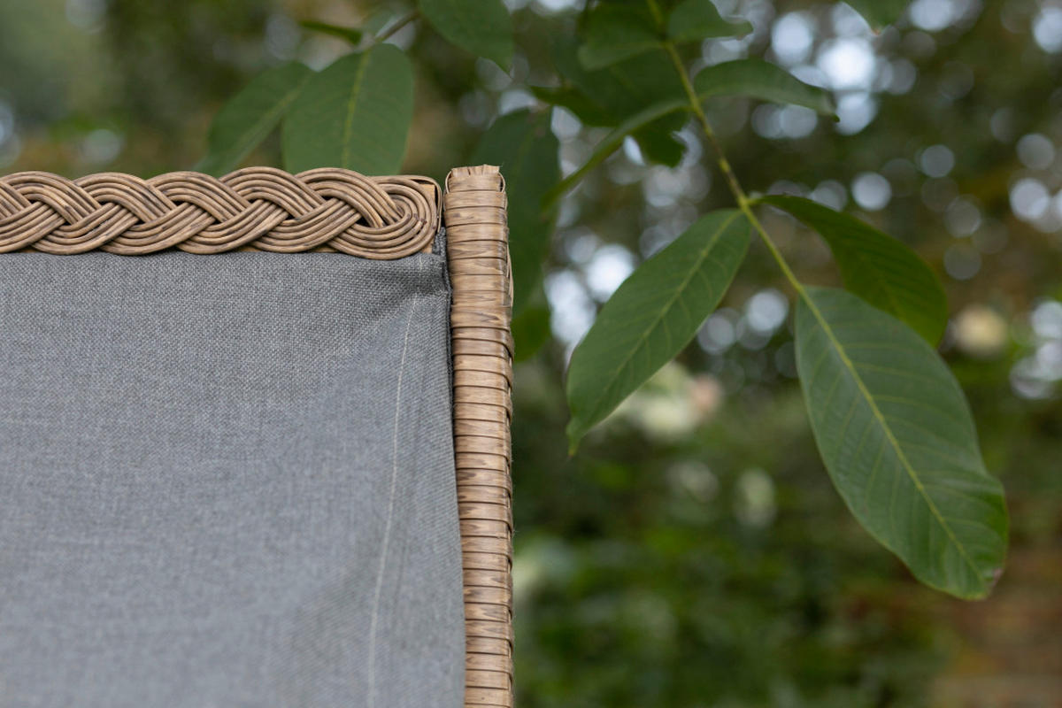 STRANDKORB - Beige/Grau, Basics, Holz/Textil (120/155/80cm)