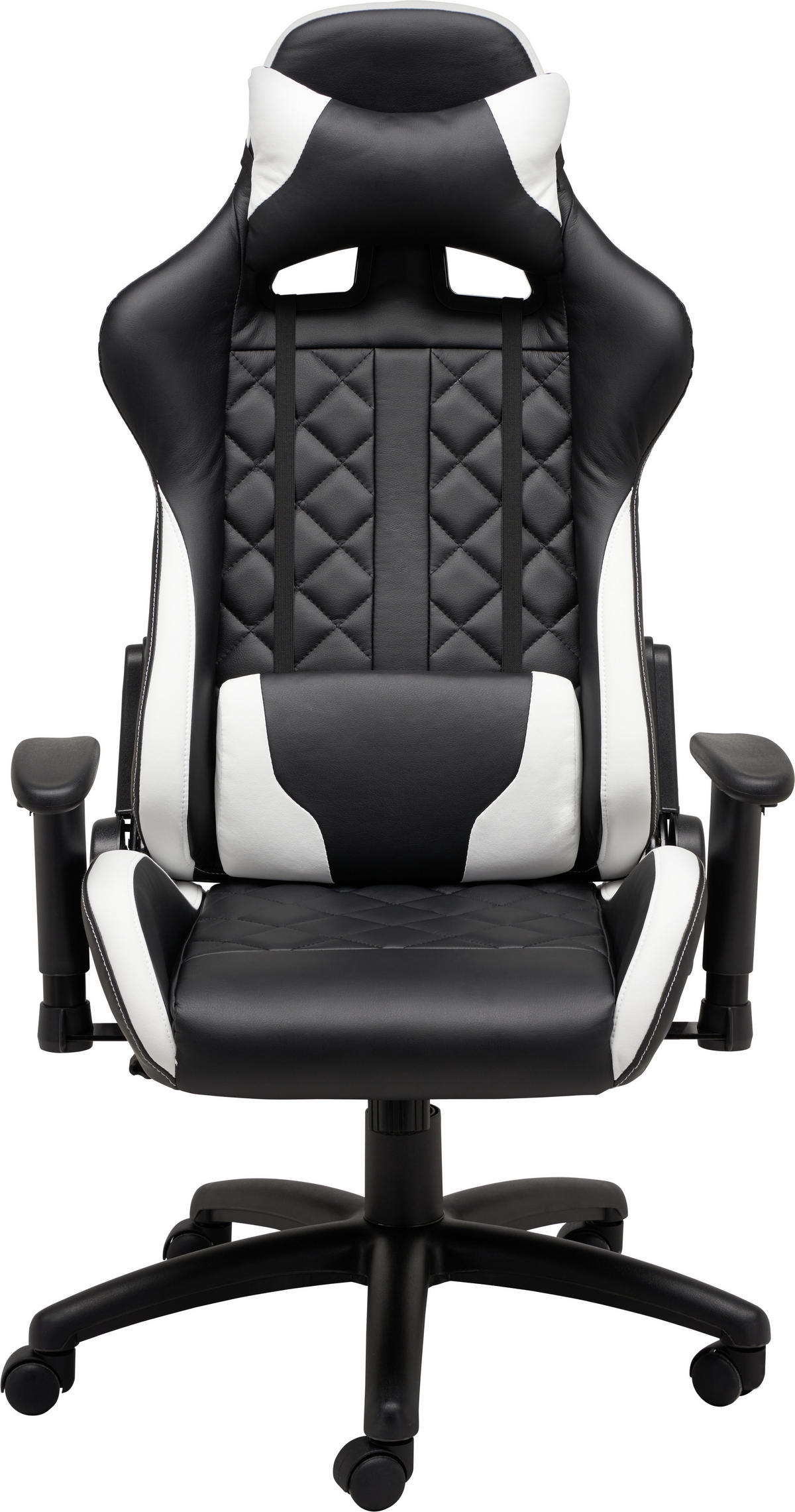 SCAUN DE GAMING  in imitație piele negru, alb  - alb/negru, Design, plastic/metal (70/129-138/59cm) - Xora