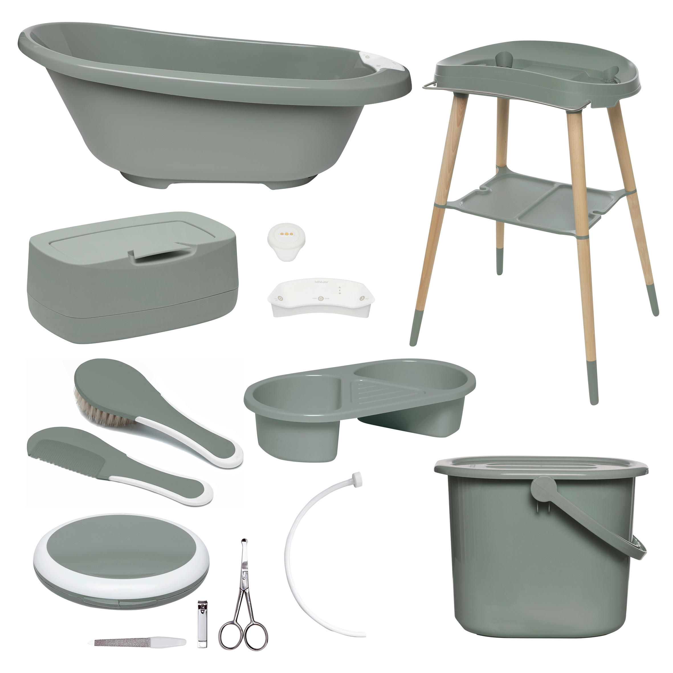 BABYBADESET SENSE 8-teilig  - Grün, Basics, Kunststoff (79.5/40/46cm) - Bebe Jou