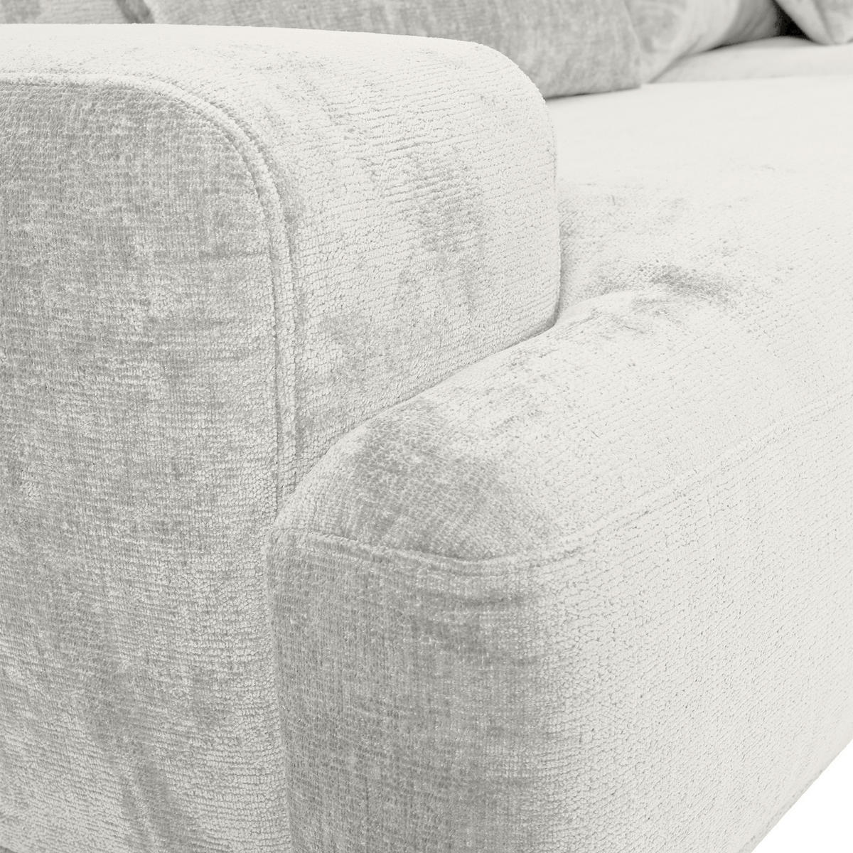 BIGSOFA in Chenille Beige  - Beige/Schwarz, KONVENTIONELL, Kunststoff/Textil (282/73/115cm) - MID.YOU