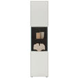 VITRINE Weiß  46,9/205,5/37,1 cm  - Schwarz/Weiß, Design, Glas/Keramik (46,9/205,5/37,1cm) - Dieter Knoll