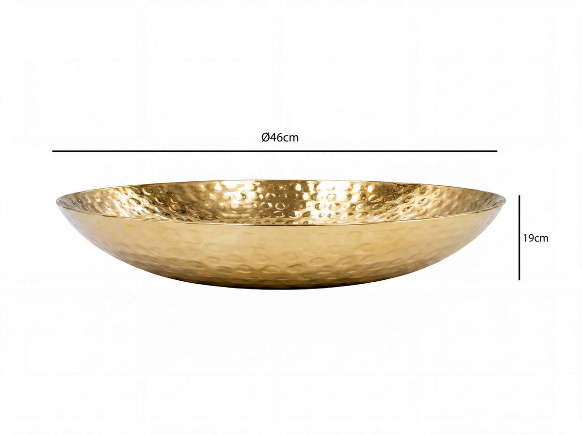 OBSTSCHALE  - Goldfarben, Design, Metall (50/8/50cm) - Livetastic