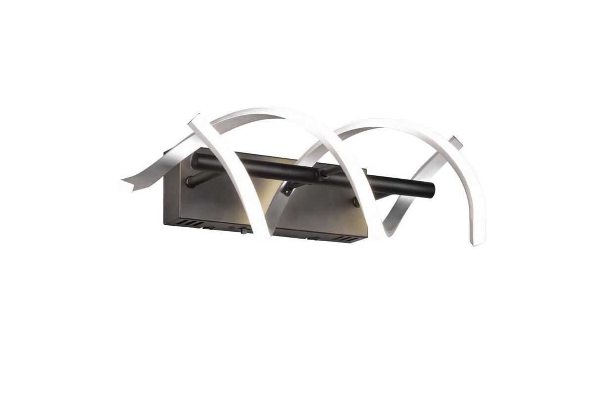 LED-WANDLEUCHTE - Schwarz/Alufarben, Design, Metall (47/13,5/20,5cm) - Trio Leuchten