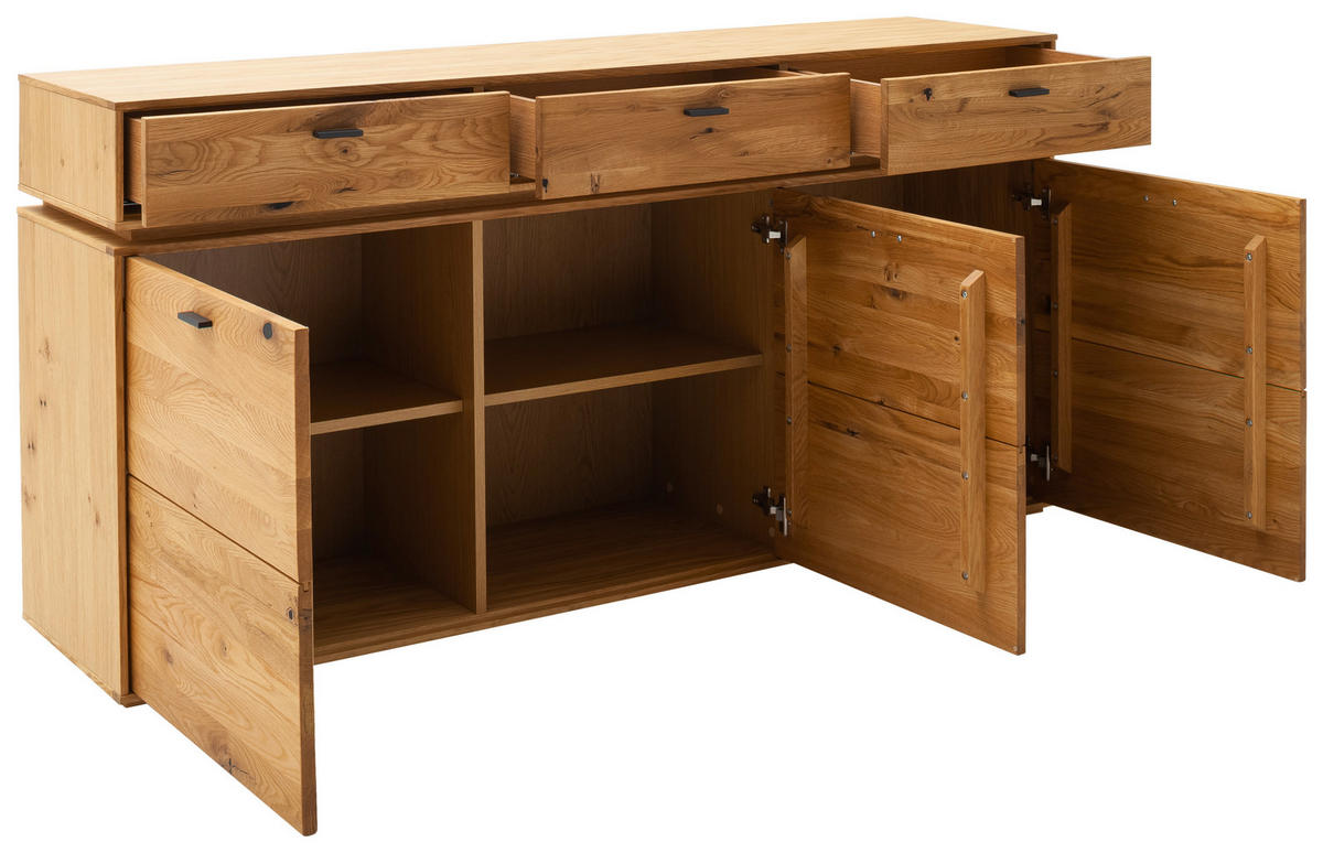 SIDEBOARD 183/90/44 cm  - Wildeiche/Anthrazit, Natur, Holz/Holzwerkstoff (183/90/44cm) - MID.YOU