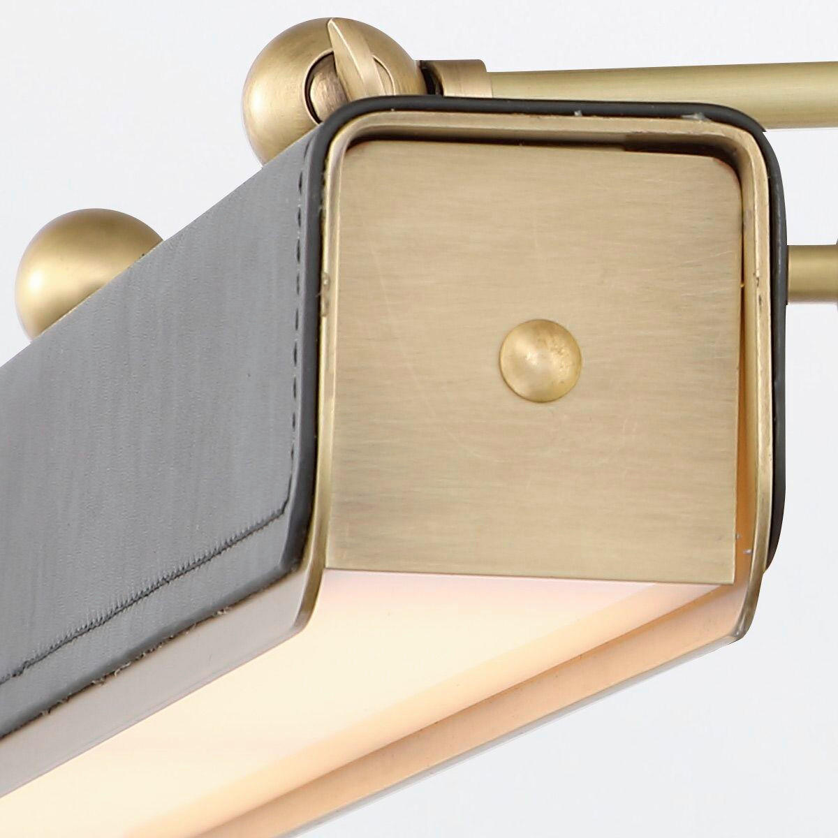 LED-WANDLEUCHTE Alora   - Messingfarben, KONVENTIONELL, Leder/Kunststoff (19,7/50,2/24,8cm) - Elstead Lighting