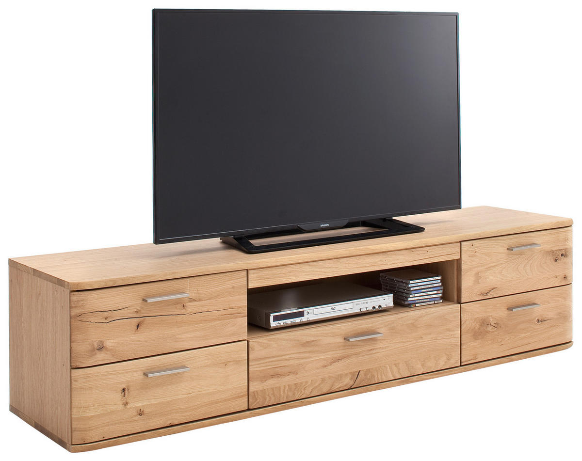 LOWBOARD  in 175/44/44 cm  - Nickelfarben, Natur, Holz/Holzwerkstoff (175/44/44cm)