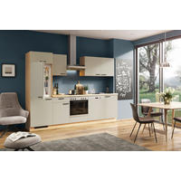 KÜCHENBLOCK 280 cm   in Hellgrau, Wildeiche  - Wildeiche/Silberfarben, KONVENTIONELL, Holzwerkstoff/Metall (280cm) - Welnova