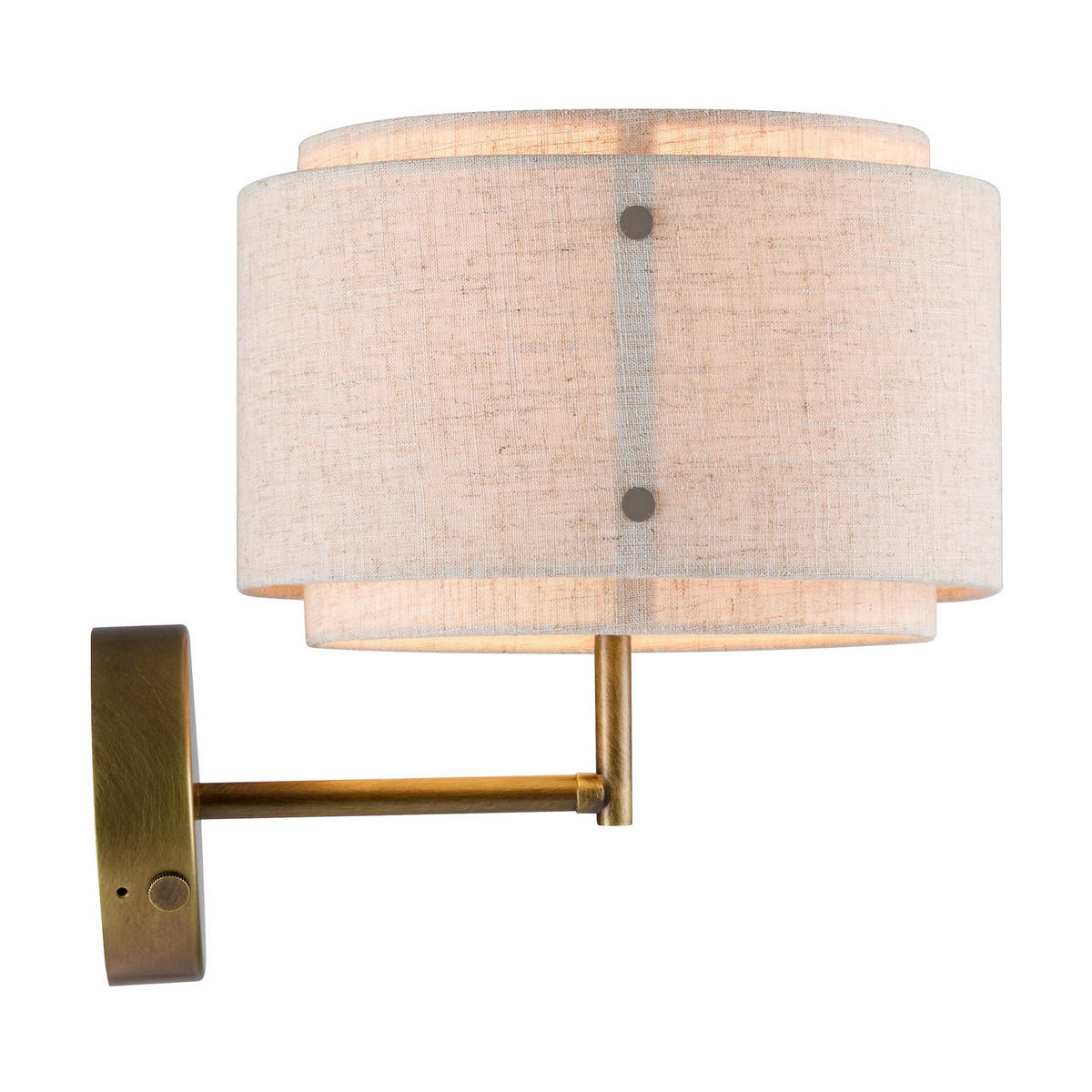 WANDLEUCHTE Takai 27,5/25 cm  - Beige, Design, Textil (27,5/25cm) - Nordlux