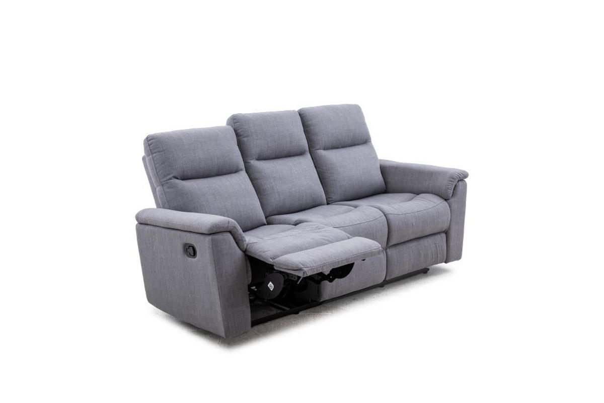 GARNITURA ZA SEDENJE svetlosiva  - svetlosiva/crna, Moderno, drvo/tekstil (198/149/103/97cm) - Hom`in