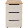 NACHTSCHRANK 40/60/40 cm  - Sandfarben/Graphitfarben, Basics, Glas/Holzwerkstoff (40/60/40cm) - Moderano