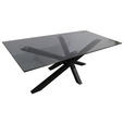 COUCHTISCH in Metall, Glas 120/60/45 cm  - Schwarz/Grau, Design, Glas/Metall (120/60/45cm) - Xora