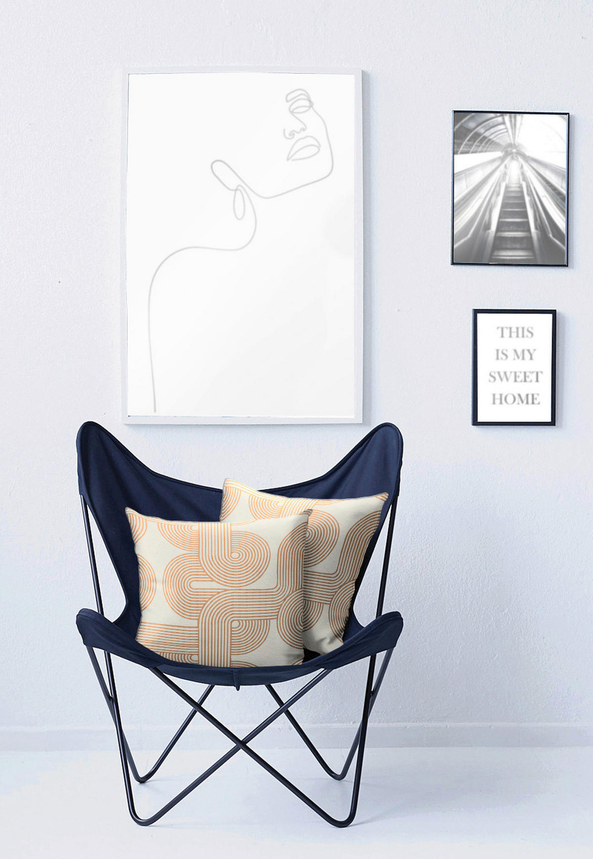 KISSENHÜLLE 46/49 cm  - Beige/Orange, Design, Textil (46/49cm) - Apelt