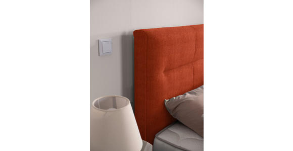 BOXSPRINGBETT 200/220 cm  in Orange  - Schwarz/Orange, KONVENTIONELL, Textil/Metall (200/220cm) - Esposa