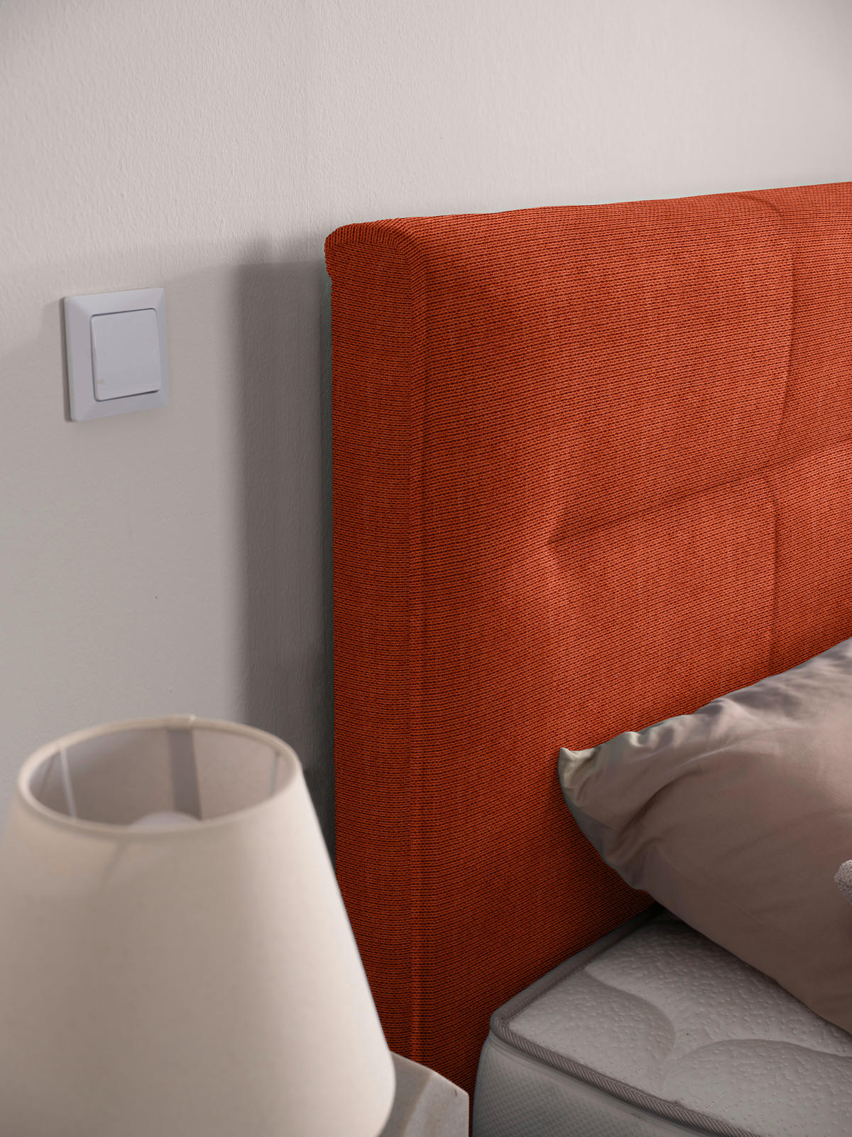 BOXSPRINGBETT 200/220 cm  in Orange  - Schwarz/Orange, Konventionell, Textil/Metall (200/220cm) - Esposa