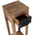 BEISTELLTISCH 27,5/27,5/80 cm Mangoholz massiv Braun, Schwarz quadratisch  - Schwarz/Braun, LIFESTYLE, Holz (27,5/27,5/80cm) - Landscape