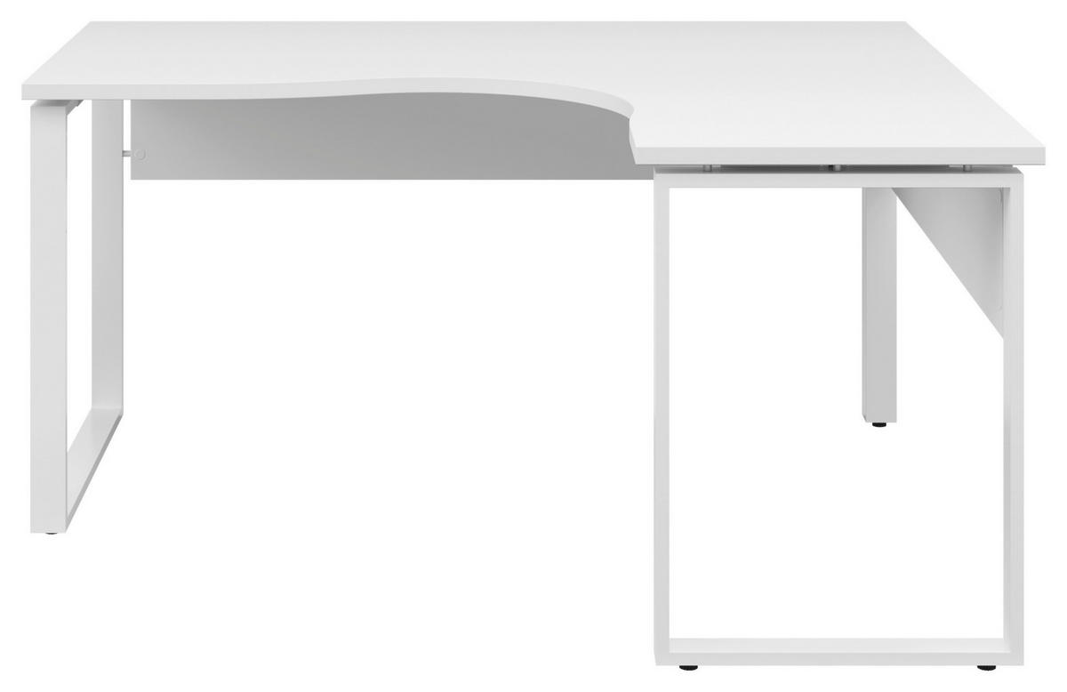 ECKSCHREIBTISCH 160/140/77,8 cm  in Weiß  - Weiß, KONVENTIONELL, Holzwerkstoff/Metall (160/140/77,8cm) - Voleo