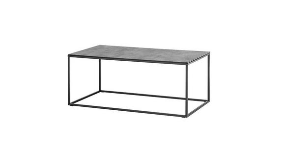 COUCHTISCH rechteckig Grau, Schwarz 110/60/45 cm  - Schwarz/Grau, Design, Glas/Metall (110/60/45cm) - Xora