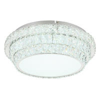 STROPNÍ LED SVÍTIDLO, 50/15.5 cm  - čiré/barvy chromu, Design, kov/plast (50/15.5cm) - Globo