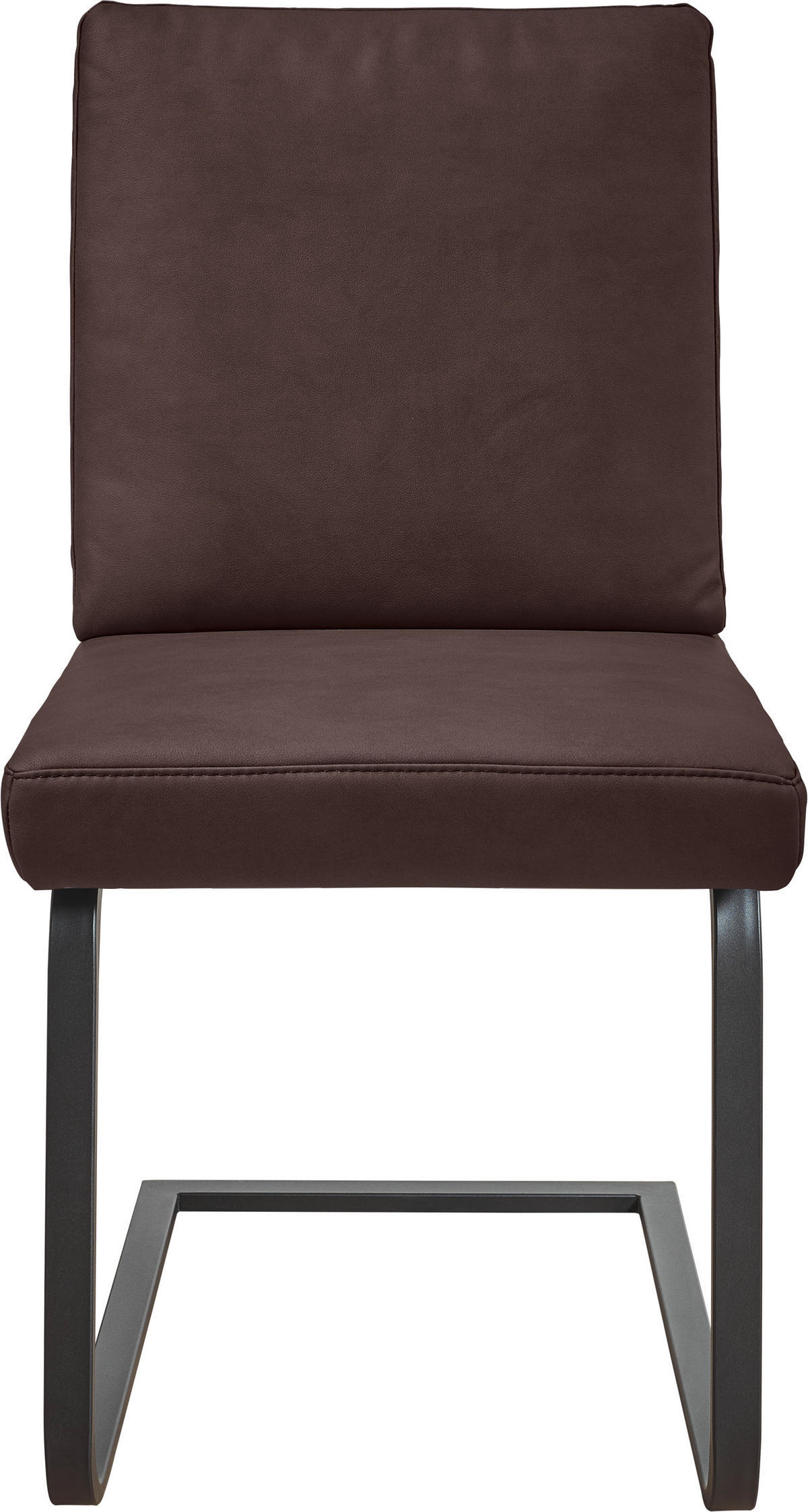 SCHWINGSTUHL  in Stahl Mikrofaser  - Dunkelbraun/Schwarz, Design, Textil/Metall (46/92/60cm) - Dieter Knoll