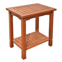 ZAHRADNÍ ODKLÁDACÍ STOLEK, dřevo, 35/50/50 cm - hnědá, Moderní, dřevo (35/50/50cm) - Gardenson