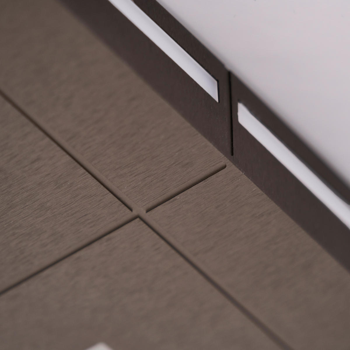 LED-DECKENLEUCHTE Aera 40/5/40 cm  - Weiß/Bronzefarben, Design, Kunststoff/Metall (40/5/40cm) - Grossmann
