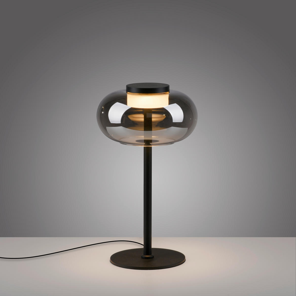 LED-TISCHLEUCHTE 20/20/33 cm   - Schwarz, Design, Glas/Kunststoff (20/20/33cm) - Schöner Wohnen