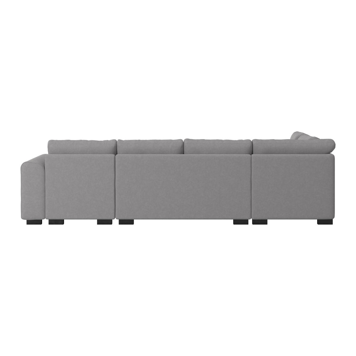 WOHNLANDSCHAFT Grau Mikrofaser  - Schwarz/Grau, MODERN, Kunststoff/Textil (178/305/155cm) - P & B