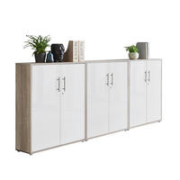 AKTENSCHRANK Weiß, Eichefarben  - Eichefarben/Weiß, MODERN, Holzwerkstoff (253,2/113,6/33cm) - MID.YOU