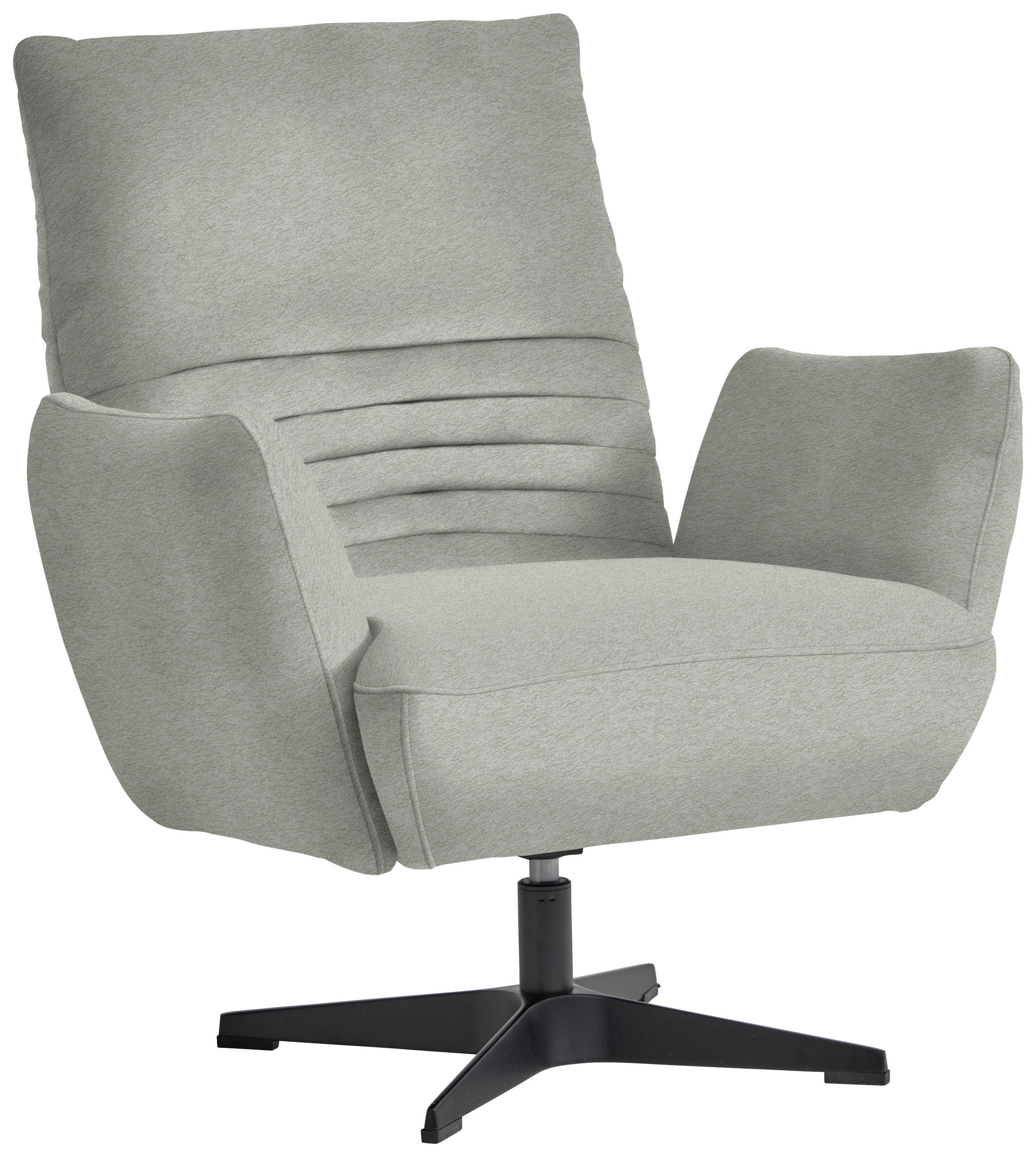 SESSEL in Teddystoff Hellgrau  - Hellgrau/Schwarz, Design, Textil/Metall (60/94/86cm) - Dieter Knoll