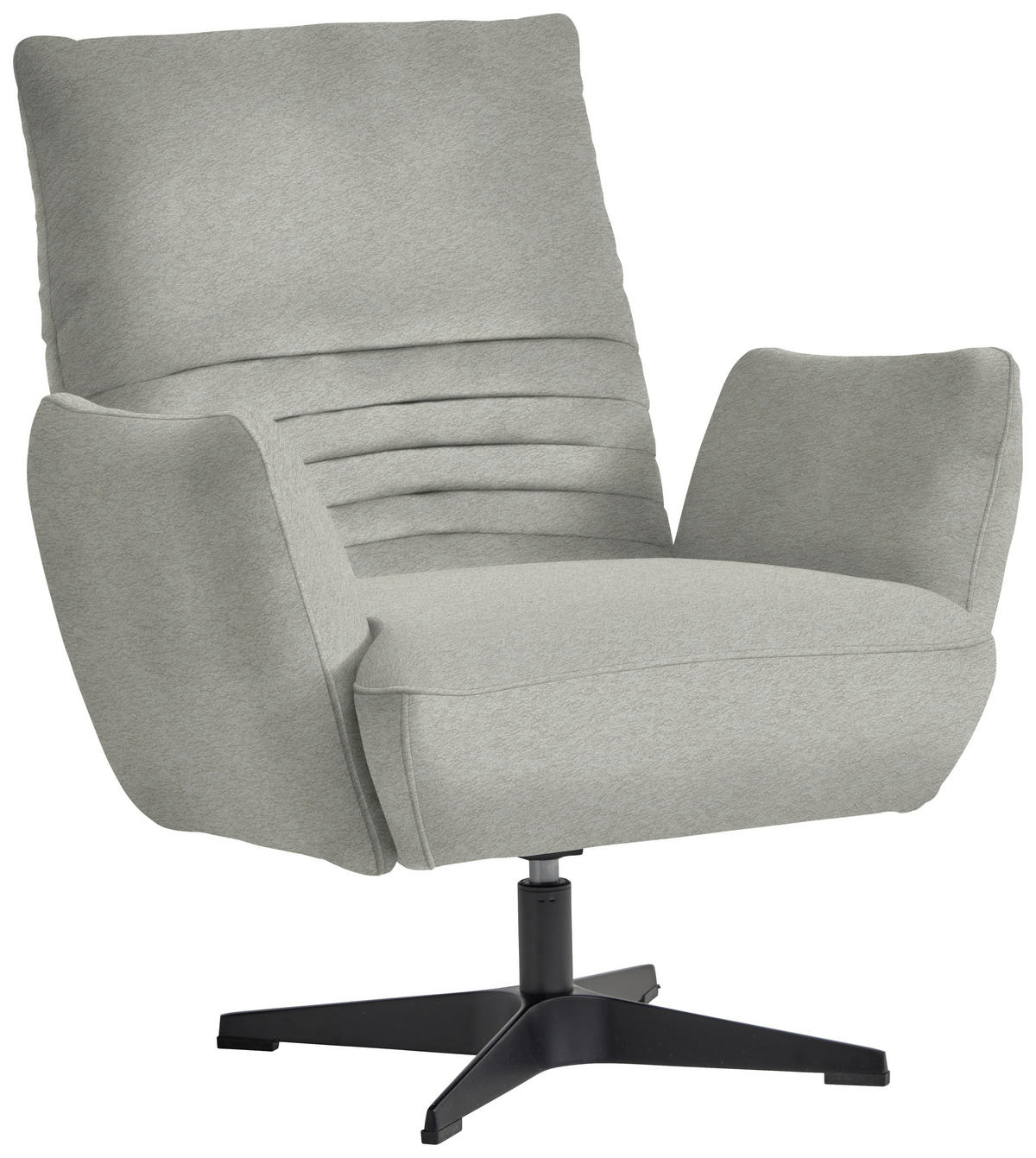 SESSEL in Teddystoff Hellgrau  - Hellgrau/Schwarz, Design, Textil/Metall (60/94/86cm) - Dieter Knoll