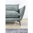 ECKSOFA in Webstoff Grün  - Schwarz/Grün, Design, Textil/Metall (165/338cm) - Hom`in