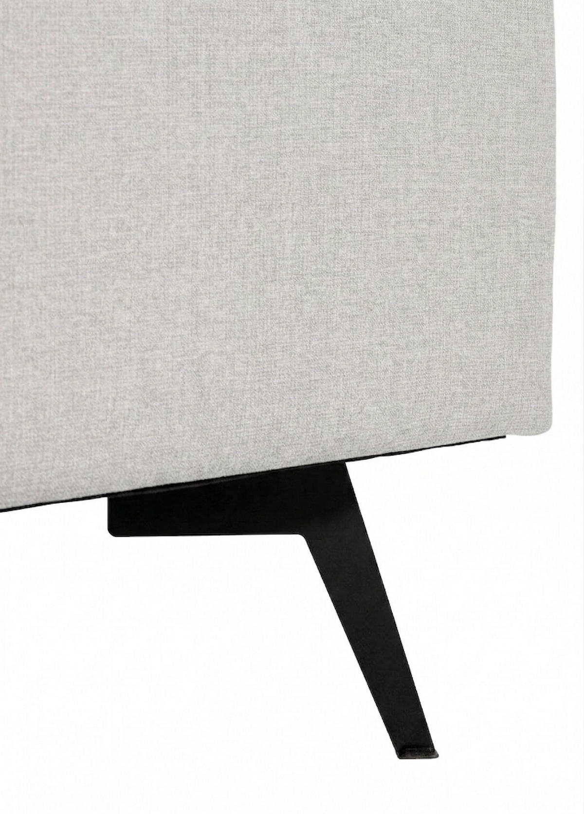 POLSTERBETT Lattenrost, Bettkasten Hellgrau 180/200 cm  - Hellgrau/Schwarz, MODERN, Holz/Textil (180/200cm) - MID.YOU