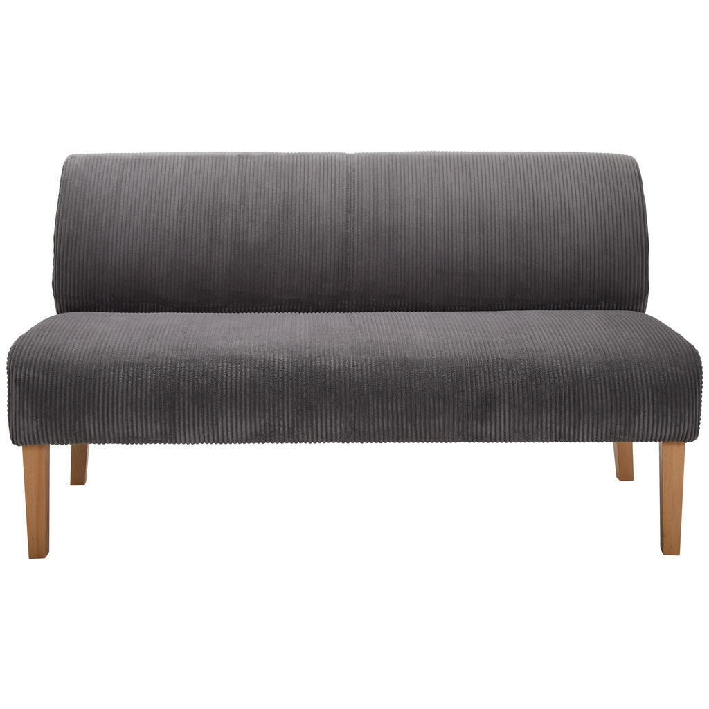 Thumbnail - home24 Sitzbank, Anthrazit, Holz, Textil, Buche, massiv, 3-Sitzer, 163x88x75 cm, Stoffauswahl, mit Rückenlehne, Esszimme...