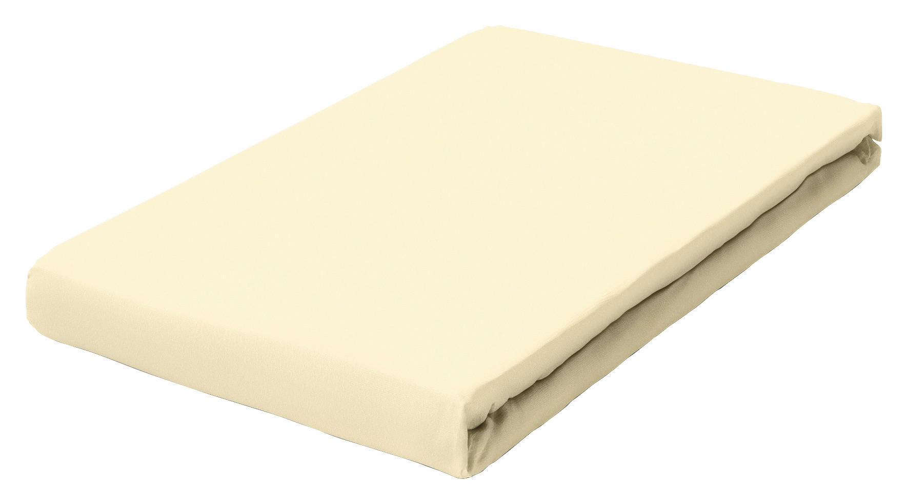 SPANNLEINTUCH 90-100/190-220 cm Jersey  - Hellgelb, Basics, Textil (90-100/190-220cm) - Schlafgut